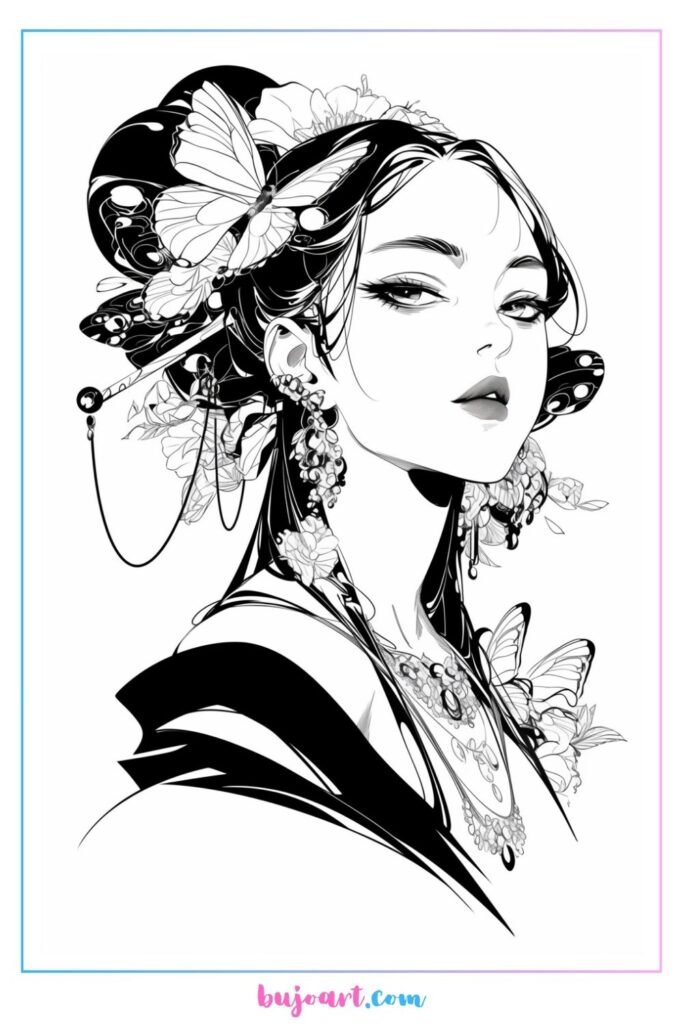 queen coloring page – BUJO ART