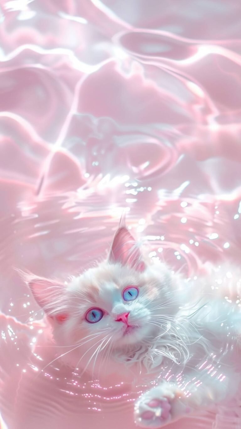 pink aesthetic wallpapers of cat
