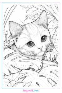 big cat coloring page – BUJO ART