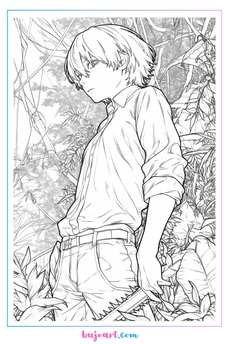 chainsaw man coloring pages