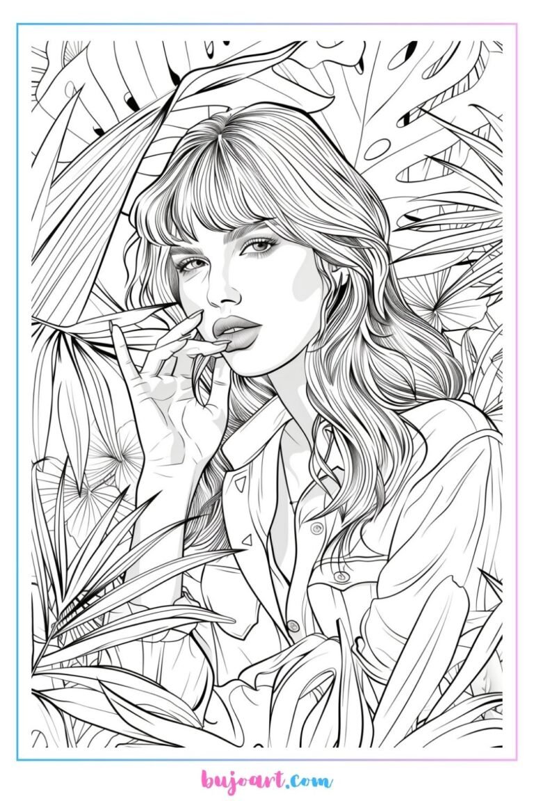 taylor swift coloring pages printable