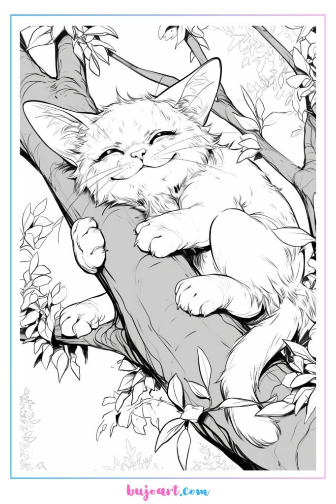 cat printable coloring pages – BUJO ART
