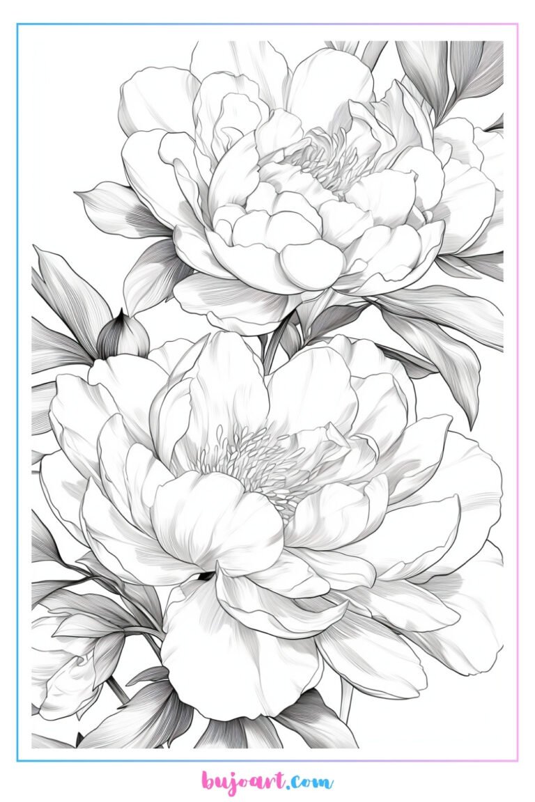 beautiful flower coloring pages