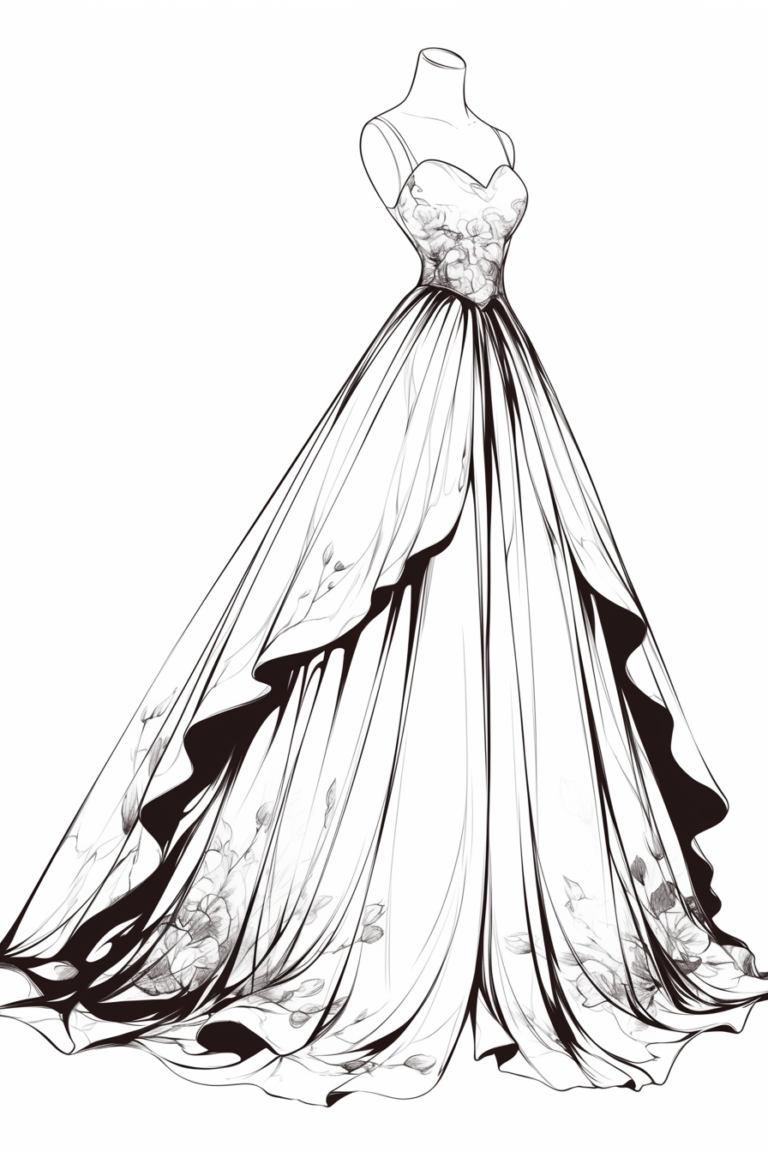 ball gown dress coloring pages – BUJO ART
