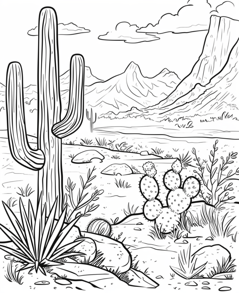 cactus coloring pages