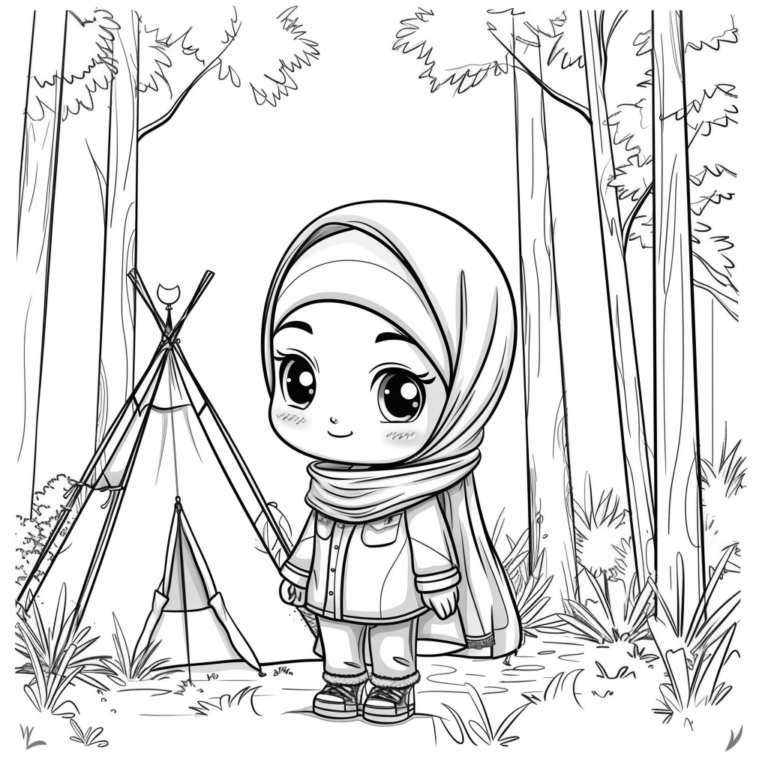 camping coloring pages free