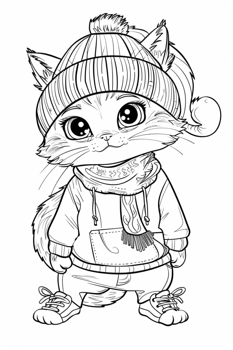 cat and hat coloring pages free printables cat adult coloring pages