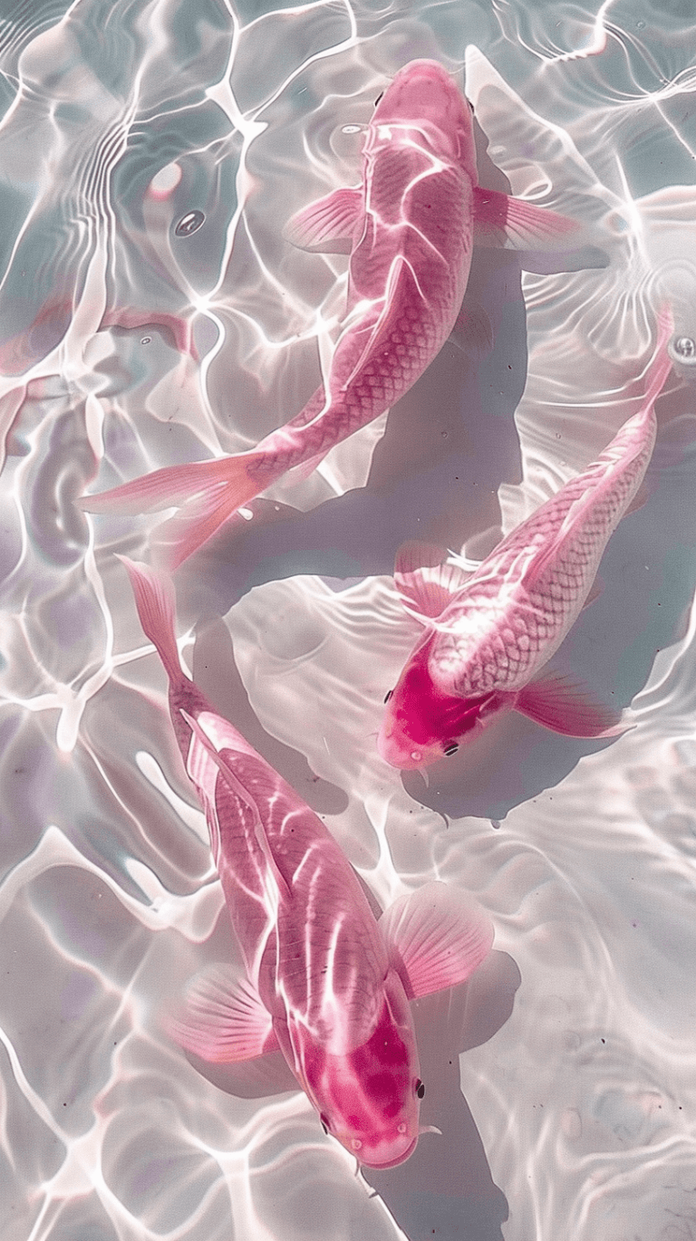 aesthetic cute wallpapers 4k lockscreen of silver fish