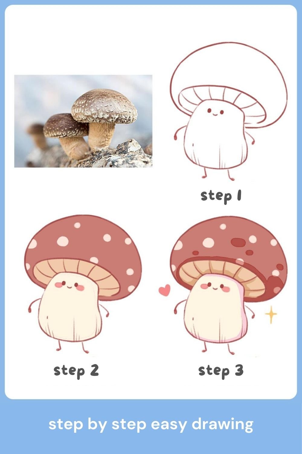 how to draw a mushroom