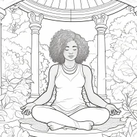 Free Download Colouring Page for Adults and Kids of Relaxed Home